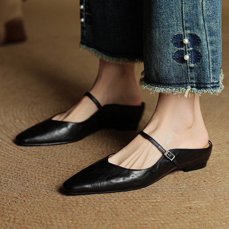 Women's Pointed Toe Mary Jane Ballet Flats