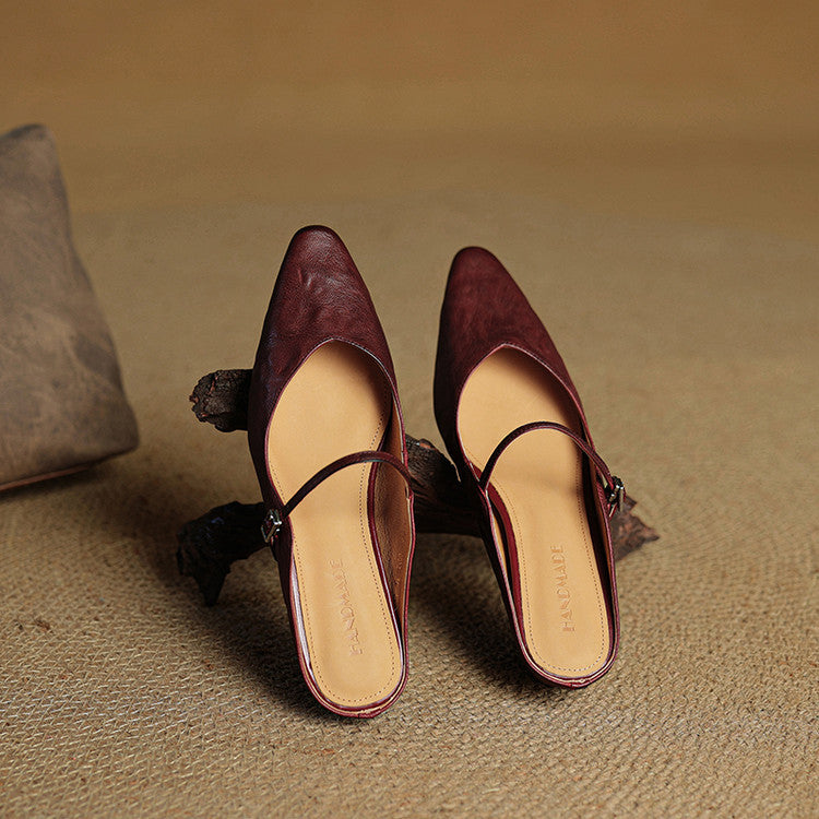 Women's Pointed Toe Mary Jane Ballet Flats