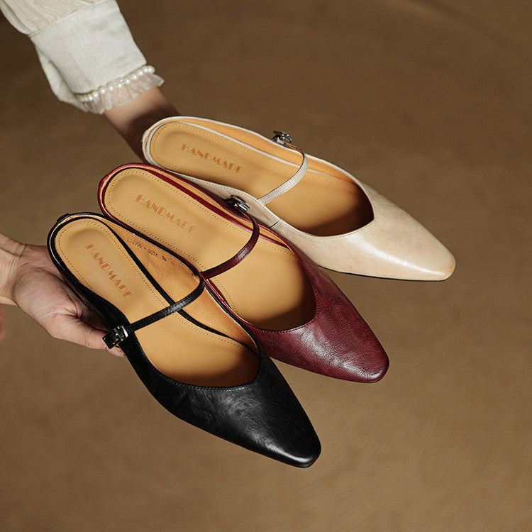 Women's Pointed Toe Mary Jane Ballet Flats