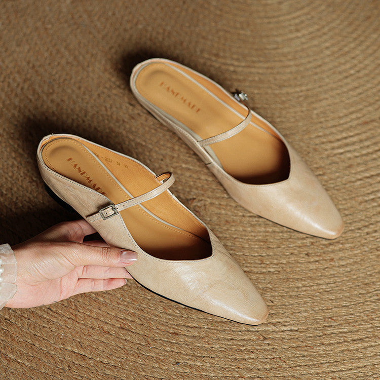 Women's Pointed Toe Mary Jane Ballet Flats
