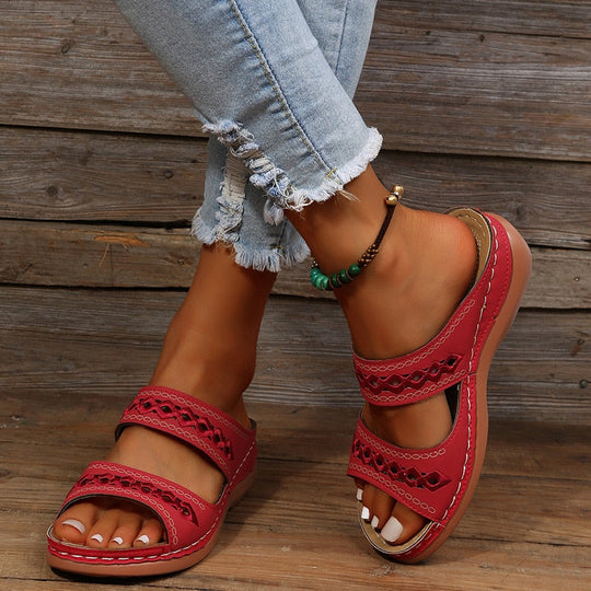 Women's Double Strap Comfort Slide Sandals