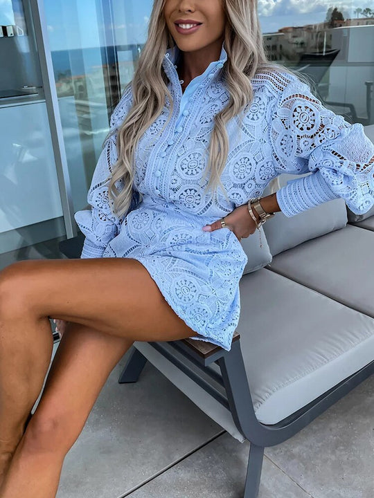 Women's Floral Lace Long Sleeve Romper