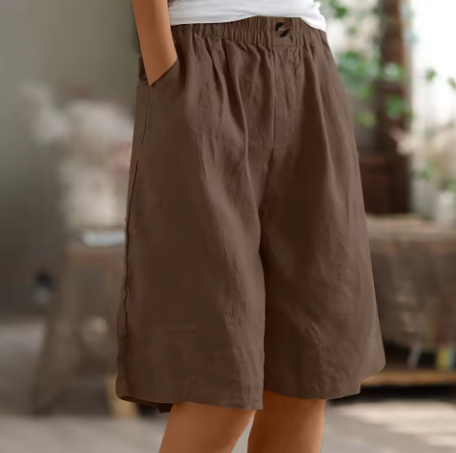 Women's Casual Linen Blend Bermuda Shorts