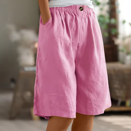 Women's Casual Linen Blend Bermuda Shorts