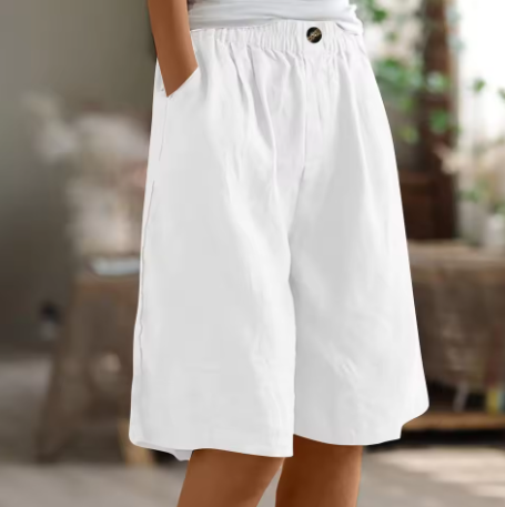 Women's Casual Linen Blend Bermuda Shorts