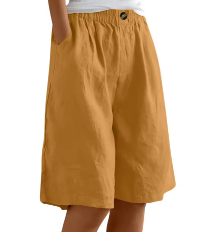 Women's Casual Linen Blend Bermuda Shorts