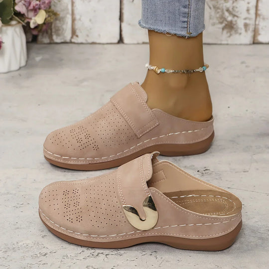 Women's Vintage Buckle Comfort Slip-On Loafers