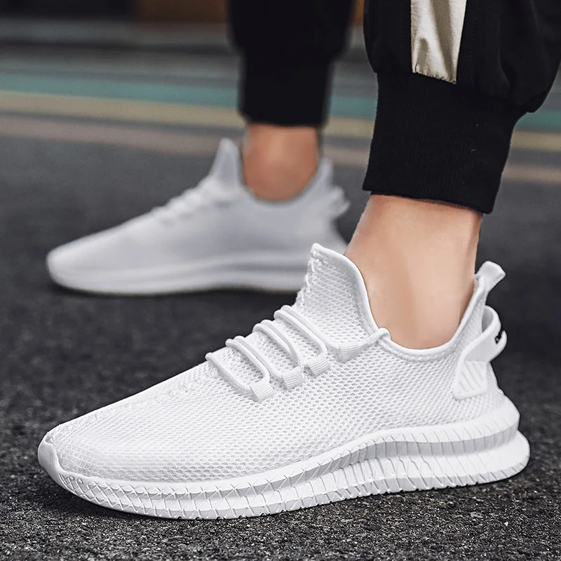 Men's Breathable Mesh Lace-Up Sneakers