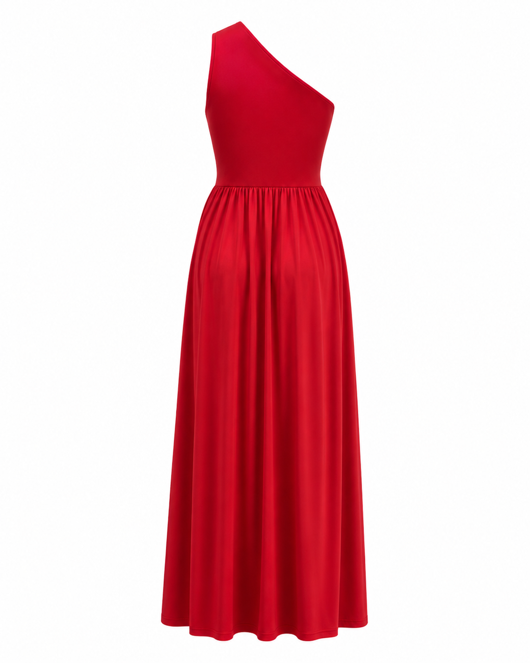 Damen strahlendes Maxikleid mit Ein-Schulter-Design  