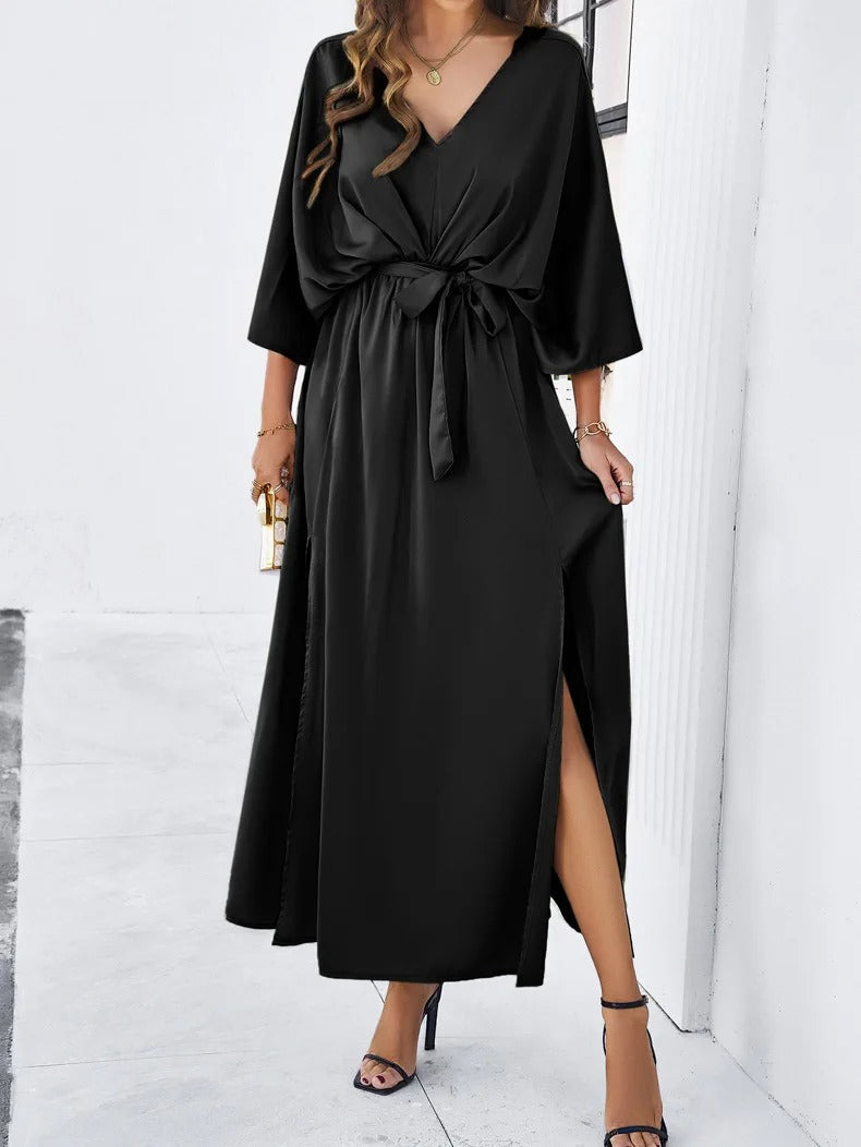 Elegantes Maxikleid für Damen mit Fledermausärmeln