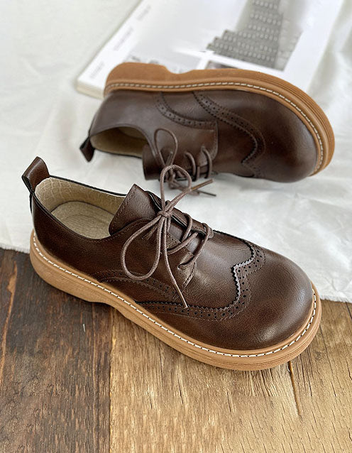 Damen Brogue Schnür-Oxford Schuhe