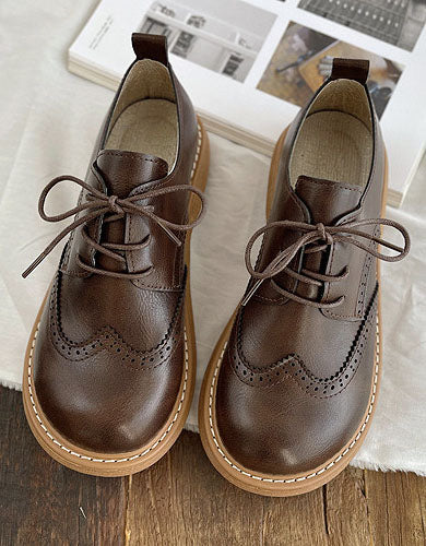 Damen Brogue Schnür-Oxford Schuhe