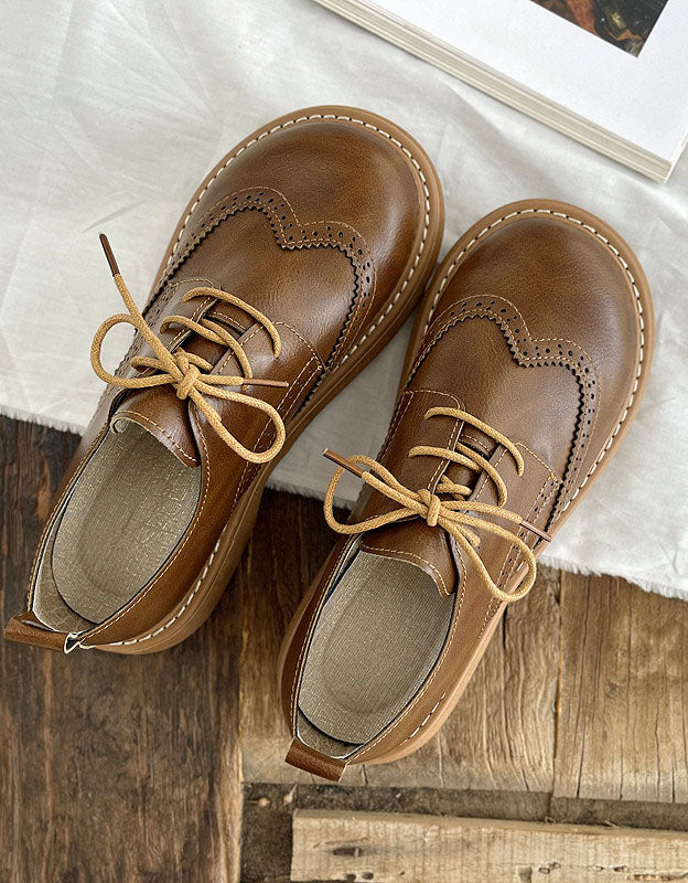 Damen Brogue Schnür-Oxford Schuhe