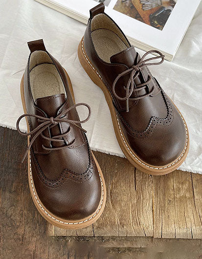 Damen Brogue Schnür-Oxford Schuhe