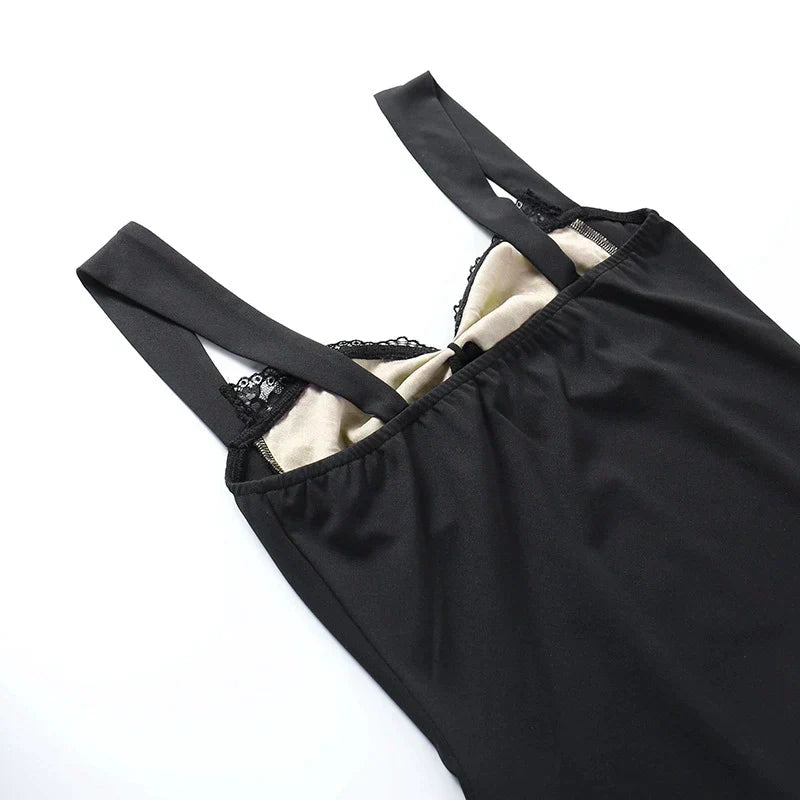Women's Lace Trim Corset A-Line Mini Dress