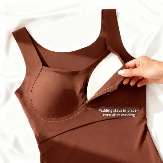 Damen eng anliegendes Tanktop mit quadratischem Ausschnitt