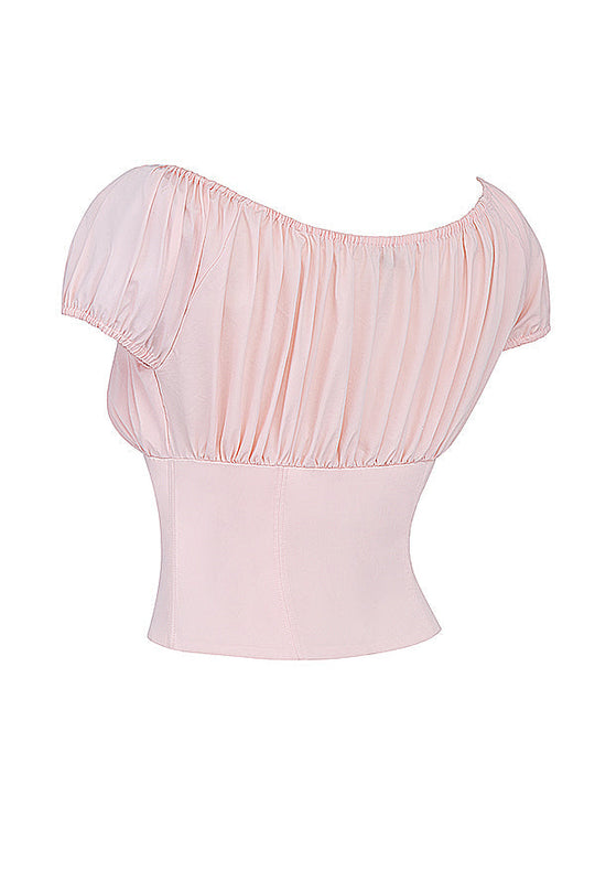 Women's Sweetheart Corset Puff Sleeve Crop Top