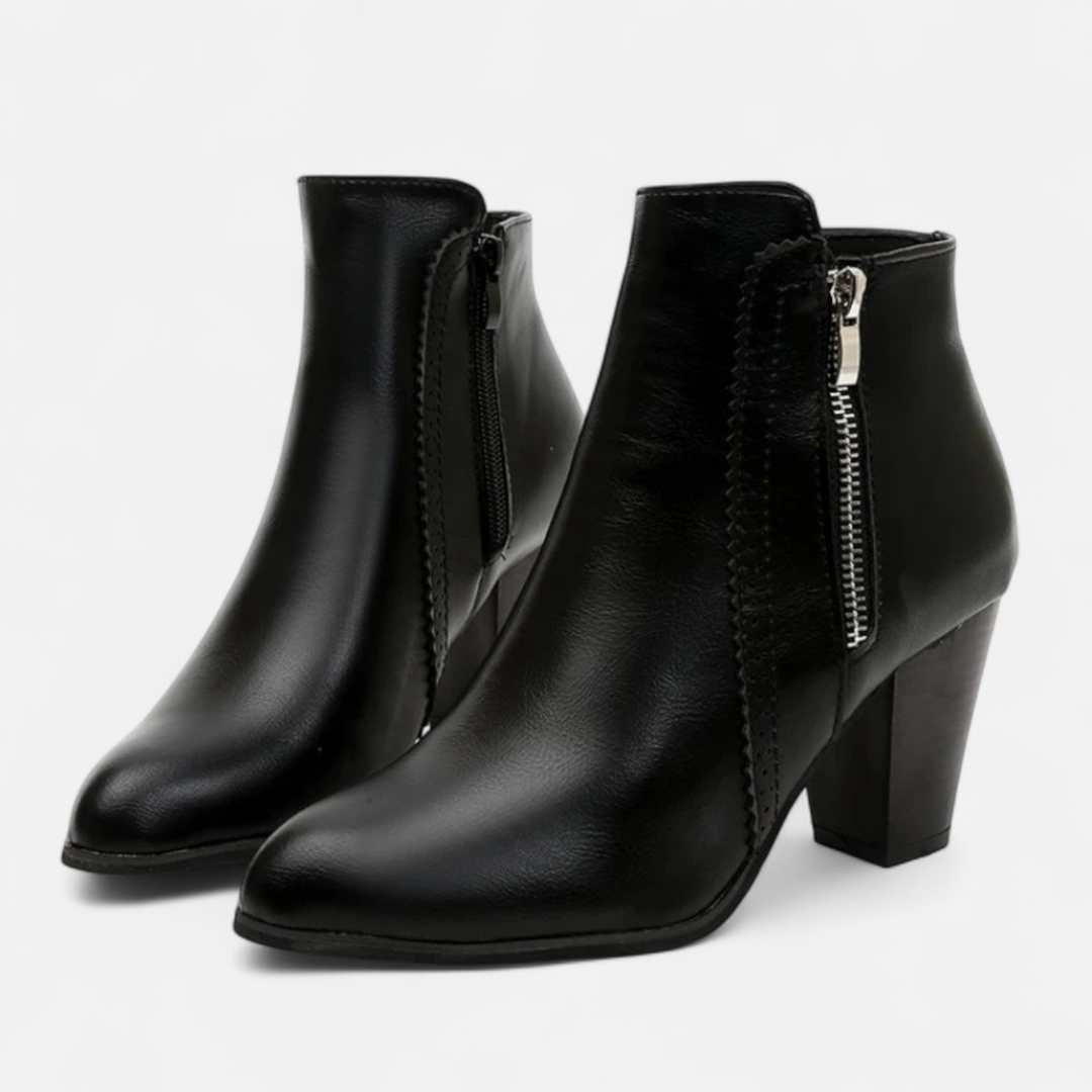 Women's Classic Side-Zip Block Heel Ankle Boots