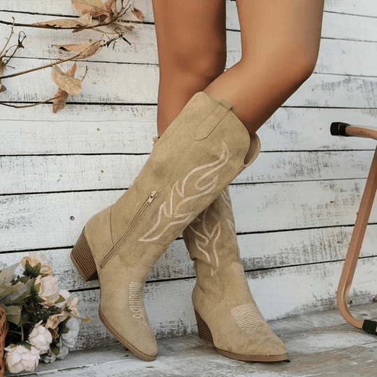 Women's Embroidered Western Ankle Boots