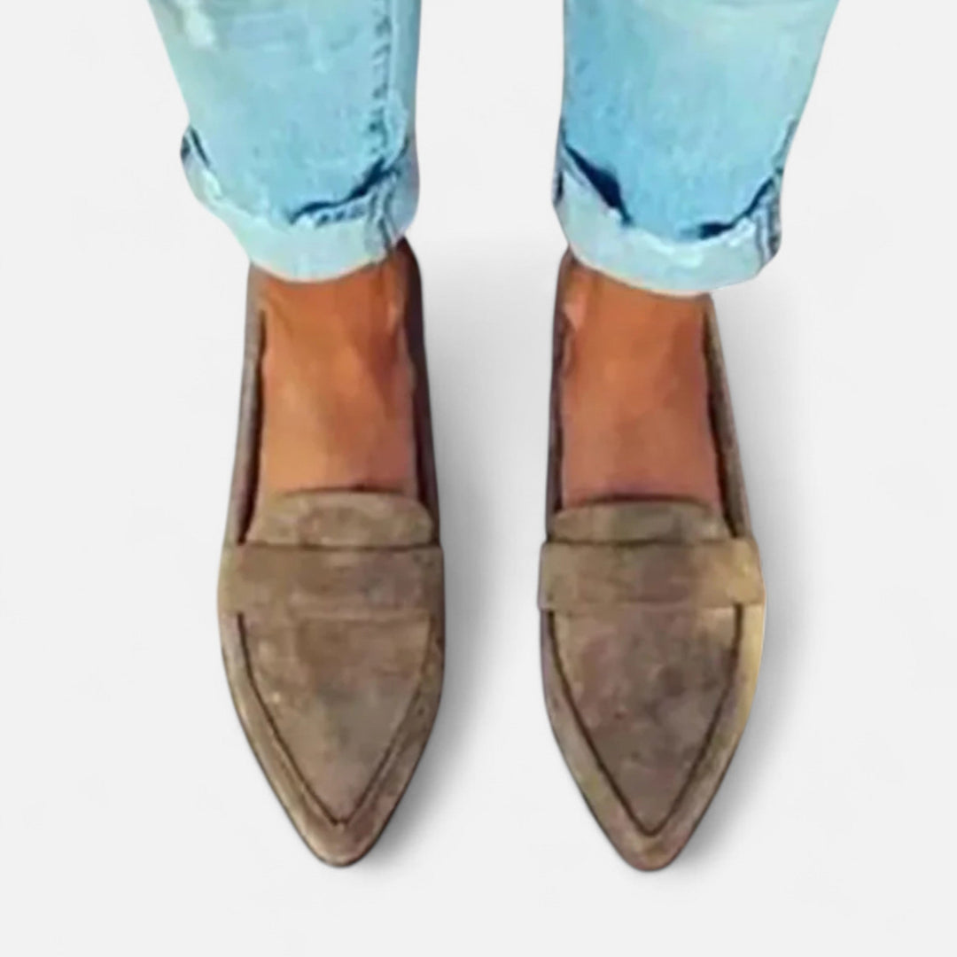 Women's Classic Suede Pointed-Toe Loafers