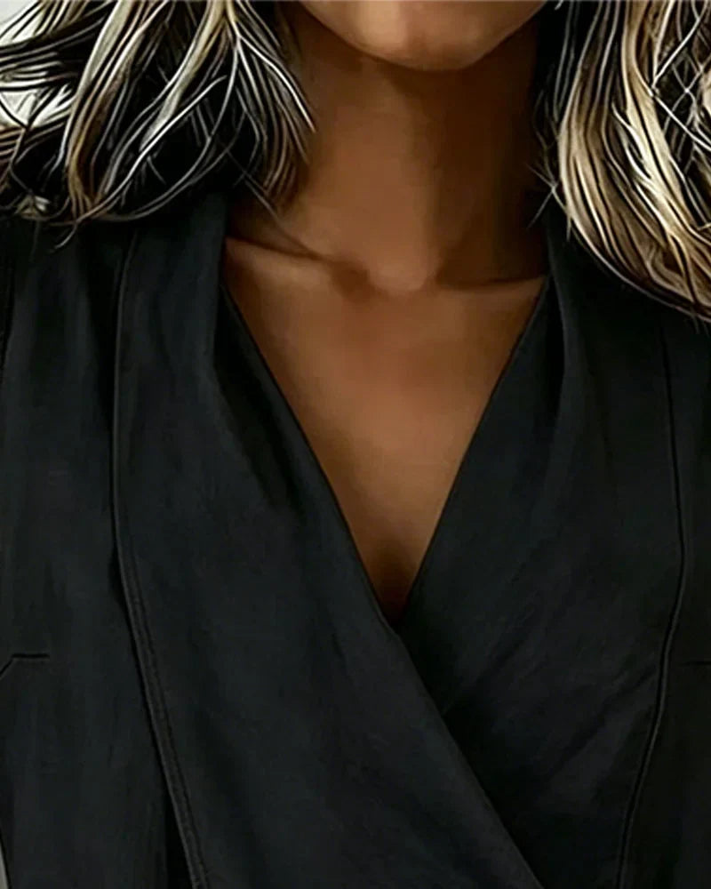Women's Sleeveless Wrap-Front Tie Blouse