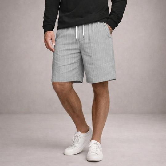 Men's Casual Striped Drawstring Shorts
