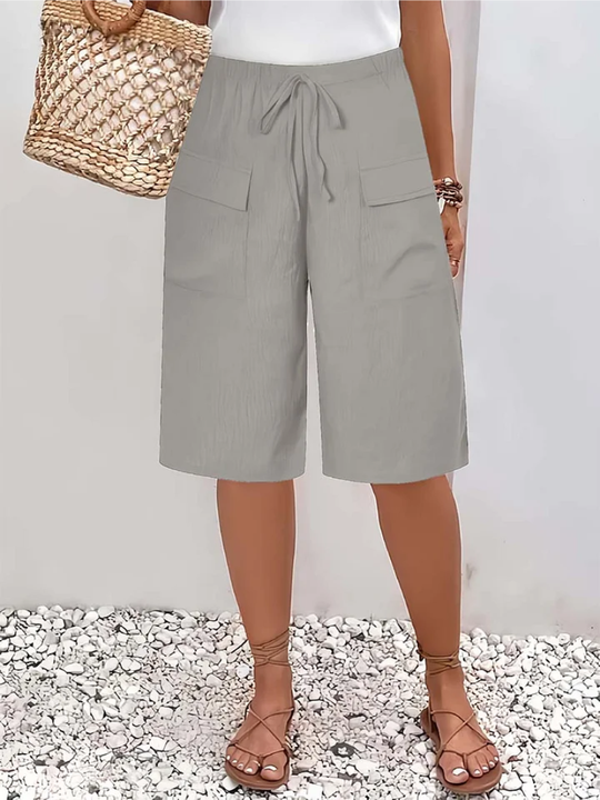Women's Casual Wide-Leg Bermuda Culottes