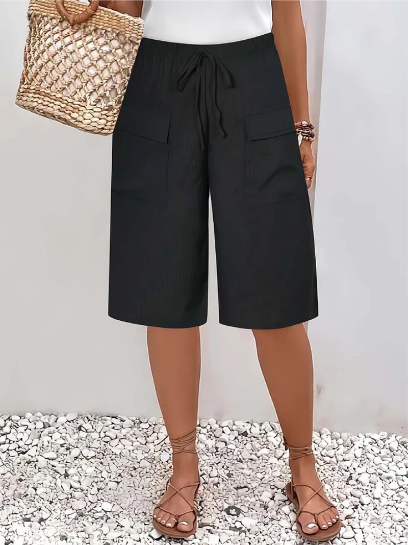 Women's Casual Wide-Leg Bermuda Culottes