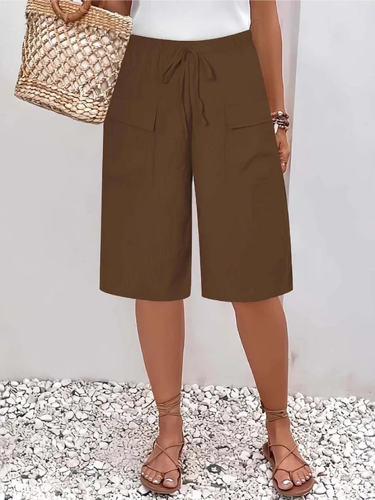 Women's Casual Wide-Leg Bermuda Culottes