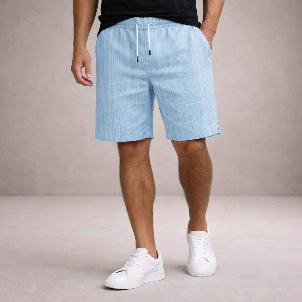 Men's Casual Striped Drawstring Shorts