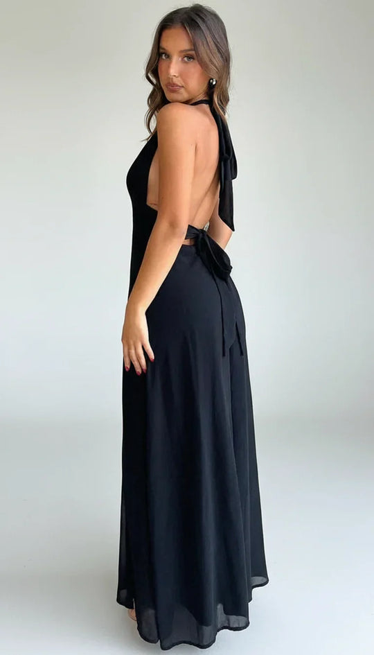 Women's Halter Neck Elegant Maxi Dress
