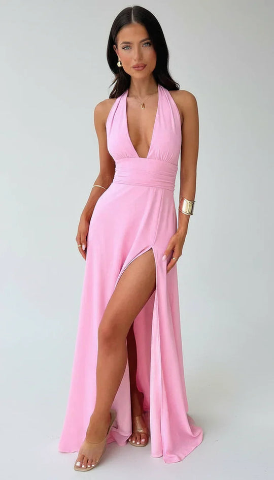 Women's Halter Neck Elegant Maxi Dress
