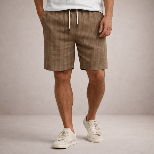 Men's Casual Striped Drawstring Shorts