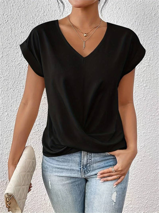 Women's Relaxed V-Neck Everyday Blouse