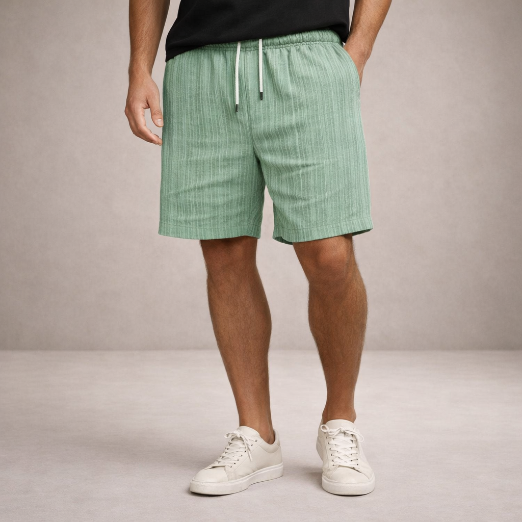 Men's Casual Striped Drawstring Shorts
