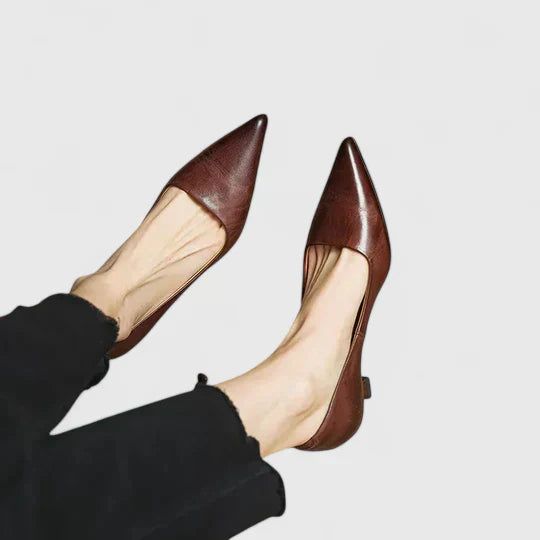 Women's Elegant Pointed-Toe Kitten Heel Pumps