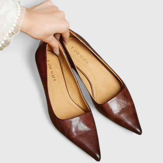 Women's Elegant Pointed-Toe Kitten Heel Pumps