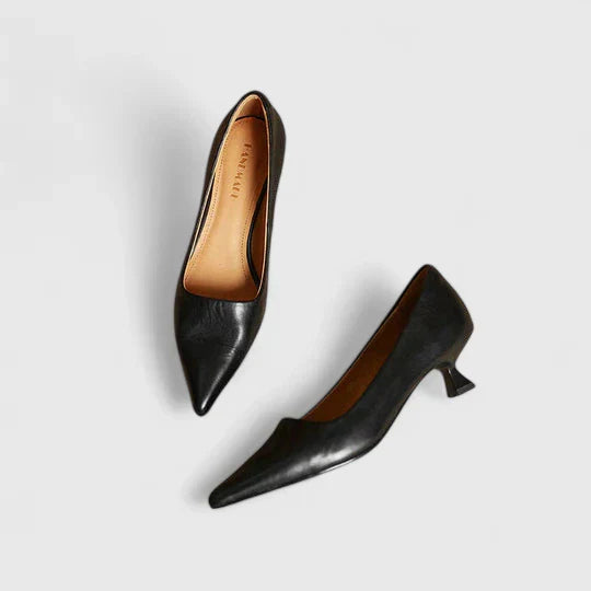 Women's Elegant Pointed-Toe Kitten Heel Pumps