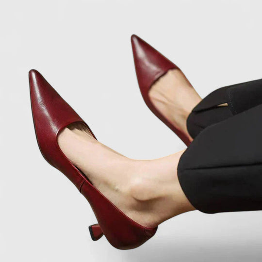 Women's Elegant Pointed-Toe Kitten Heel Pumps