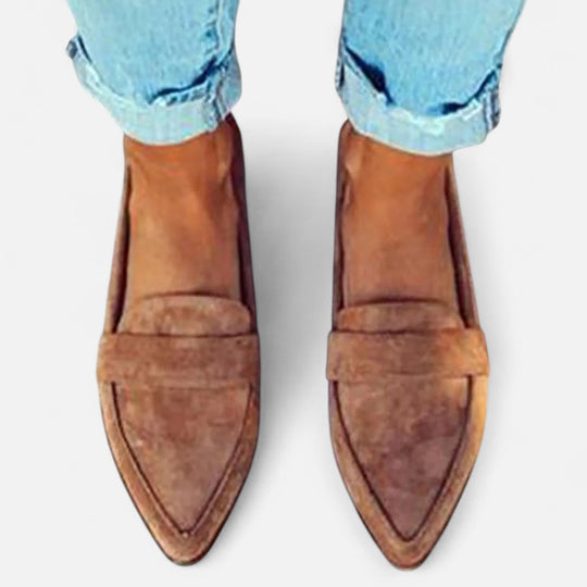 Women's Classic Suede Pointed-Toe Loafers
