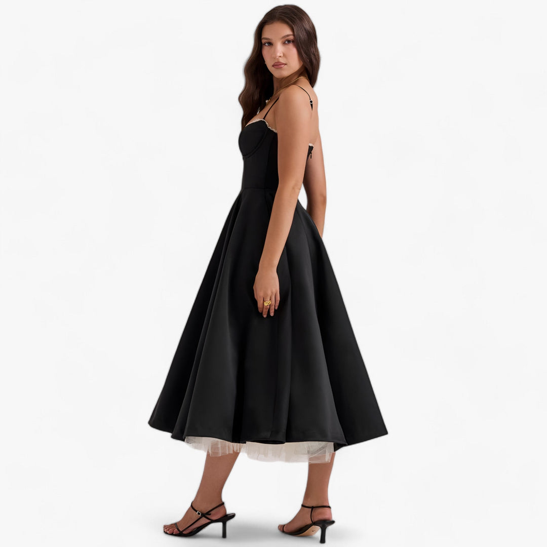 Women's Romantic Corset Midi Occasion Dress