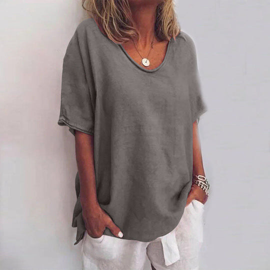 Women's Relaxed Oversized Casual Pocket T-Shirt