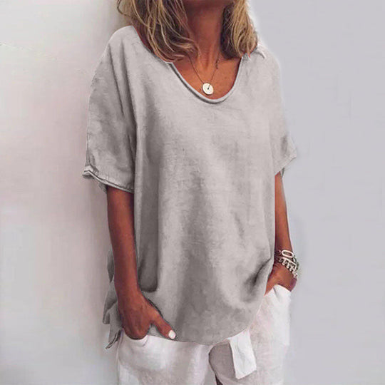 Women's Relaxed Oversized Casual Pocket T-Shirt