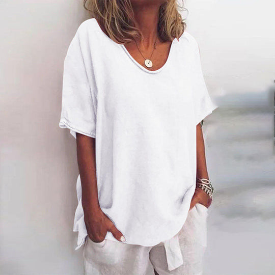 Women's Relaxed Oversized Casual Pocket T-Shirt