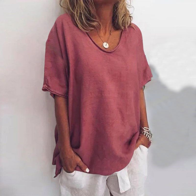 Women's Relaxed Oversized Casual Pocket T-Shirt
