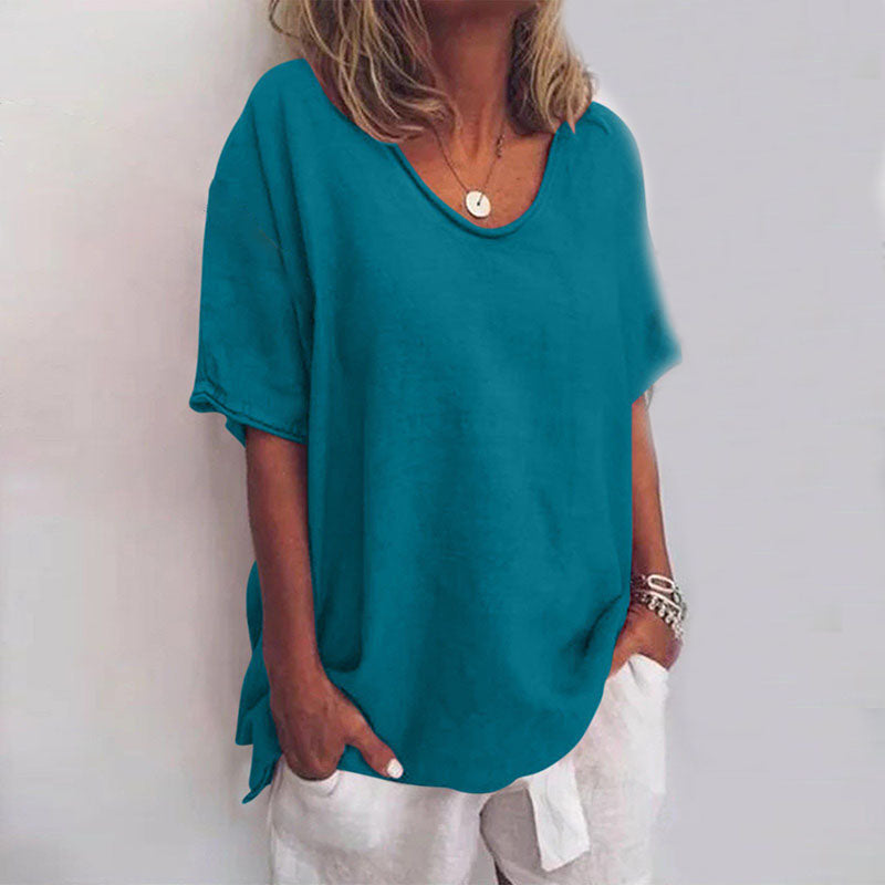 Women's Relaxed Oversized Casual Pocket T-Shirt
