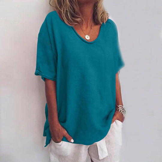Women's Relaxed Oversized Casual Pocket T-Shirt