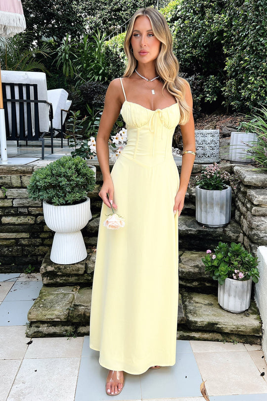 Women's Sweetheart Tie Front Maxi Dress