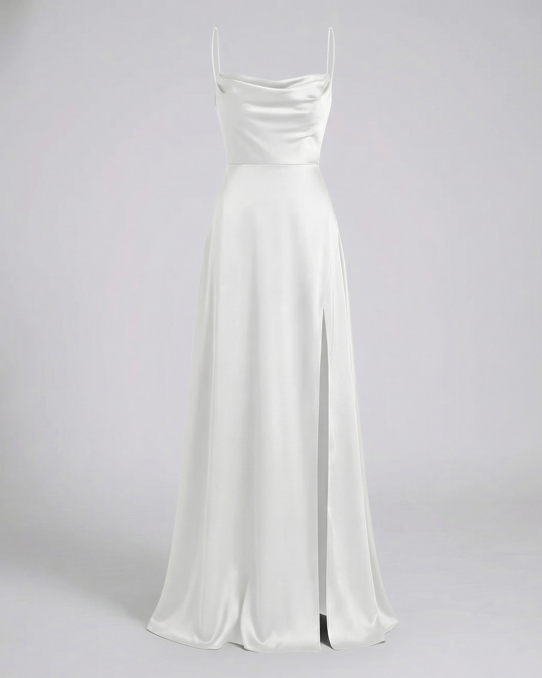 Women's Satin Cowl Neck Evening Maxi Dress