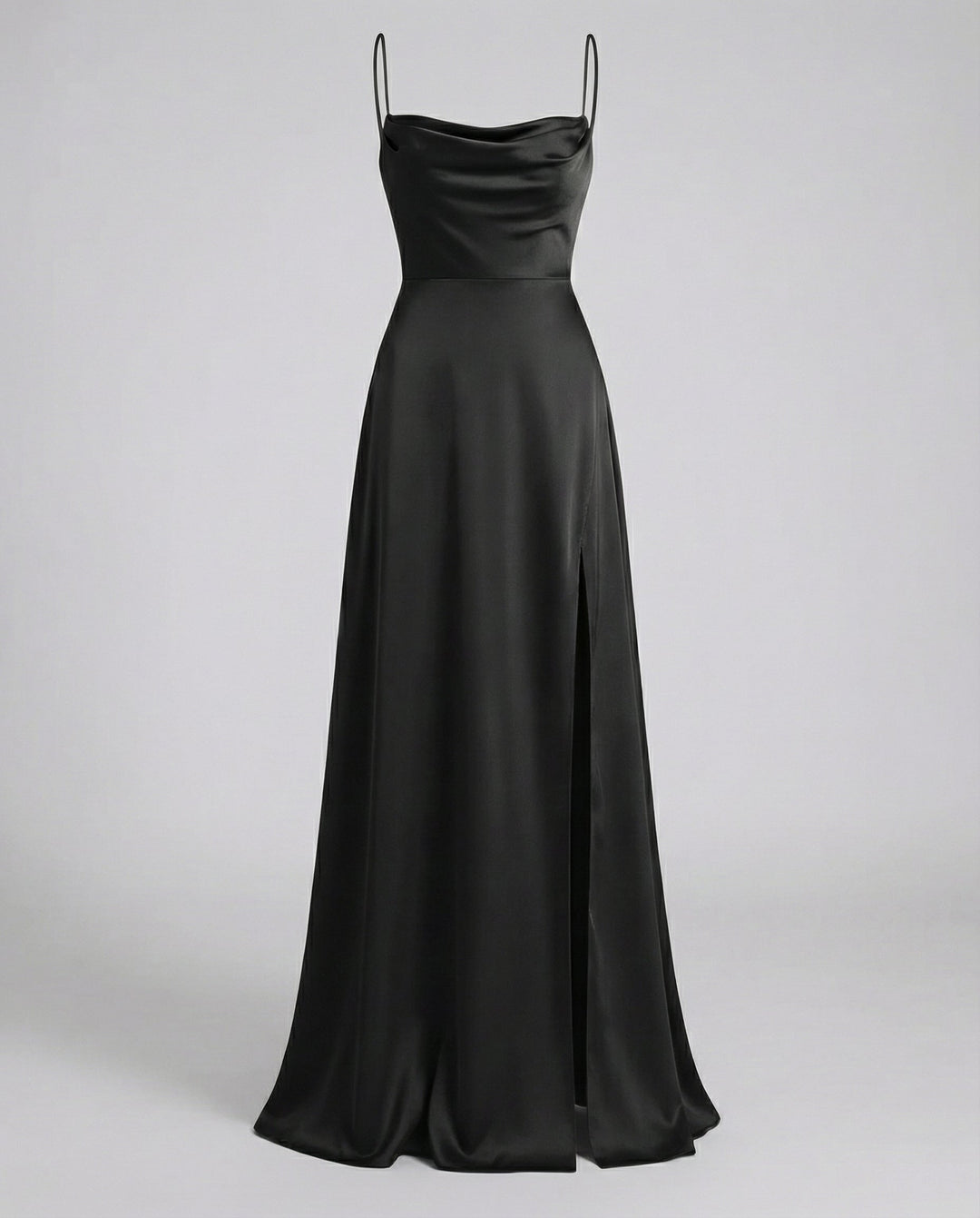 Women's Satin Cowl Neck Evening Maxi Dress